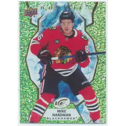 2021-22 UPPER DECK ICE - MIKE HARDMAN #129 ROOKIE GREEN
