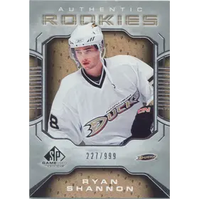 2006-07 SP GAME USED - RYAN SHANNON #102 AUTHENTIC ROOKIES 227/999