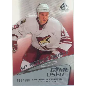 2003-04 SP GAME USED - FREDRIK SJOSTROM #126 SP ROOKIE DEBUT 410/600