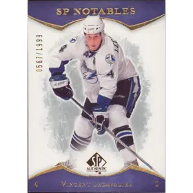 2007-08 SP AUTHENTIC - VINCENT LECAVALIER #107 SP NOTABLES 567/1999