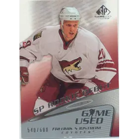 2003-04 SP GAME USED - FREDRIK SJOSTROM #126 SP ROOKIE DEBUT 540/600