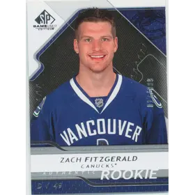2008-09 SP GAME USED - ZACH FITZGERALD #176 AUTHENTIC ROOKIE 17/999