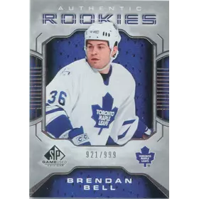 2006-07 SP GAME USED - BRENDAN BELL #155 AUTHENTIC ROOKIES 921/999