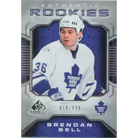 2006-07 SP GAME USED - BRENDAN BELL #155 AUTHENTIC ROOKIES 18/999