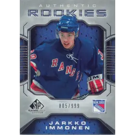 2006-07 SP GAME USED - JARKKO IMMONEN #135 AUTHENTIC ROOKIES 805/999