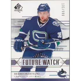 2014-15 SP AUTHENTIC - BRANDON DEFAZIO #250 FUTURE WATCH 131/999