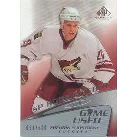 2003-04 SP GAME USED - FREDRIK SJOSTROM #126 SP ROOKIE DEBUT 91/600