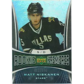 2007-08 TRILOGY - MATT NISKANEN #140 ROOKIE 432/999