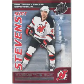 2003-04 QUEST FOR THE CUP - SCOTT STEVENS #13 RAISING THE CUP
