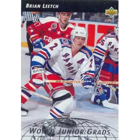 1992-93 UPPER DECK - BRIAN LEETCH #WG15 WORLD JUNIOR GRADS