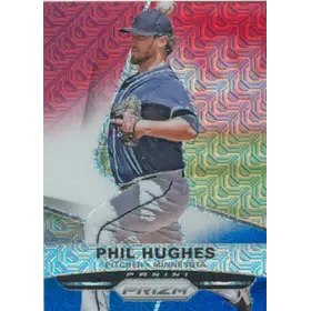 2015 Panini Prizm - Phil Hughes #129 Red White & Blue Mojo Prizm Parallel