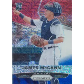 2015 Panini Prizm - James McCann #191 Red White & Blue Mojo Prizm Parallel RC
