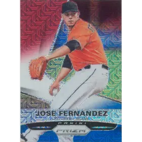 2015 Panini Prizm - Jose Fernandez #95 Red White & Blue Mojo Prizm Parallel