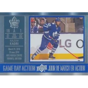2016-17 TIM HORTONS - NAZEM KADRI #GDA-12 GAME DAY ACTION