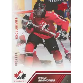 2013-14 TEAM CANADA - WAYNE SIMMONDS #193 EXCLUSIVES 82/100