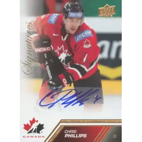 2013-14 TEAM CANADA - CHRIS PHILLIPS #27 SIGNATURES