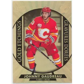 2020-2021 TIM HORTONS - JOHNNY GAUDREAU #G-4 GOLD ETCHINGS