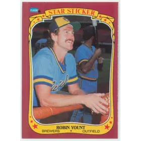 1986 Fleer Star Sticker - Robin Yount #131