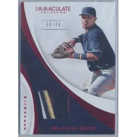 2017 Panini Immaculate - Orlando Arcia Swatches Prime #S-OA 34/49