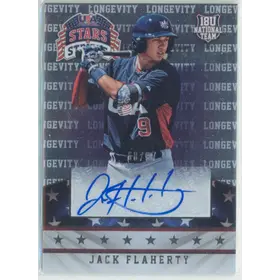 2015 USA Baseball Stars & Stripes - Jack Flaherty Longevity Sapphire Autograph #45 68/97