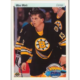 1990-91 UPPER DECK - WES WALZ #527 YOUNG GUNS