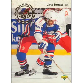 1992-93 UPPER DECK - JOHN EMMONS #608 WORLD JUNIOR CHAMPIONSHIPS RC