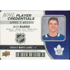 2018-19 MVP - MITCH MARNER #NHL-MM PLAYER CREDENTIALS LEVEL 1 ⚠