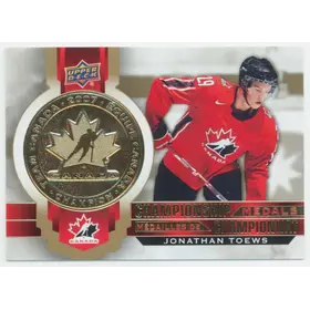 2021-22 TIM HORTONS TEAM CANADA - JONATHAN TOEWS #M-10 CHAMPIONSHIP MEDALS