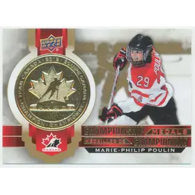 2021-22 TIM HORTONS TEAM CANADA - MARIE-PHILIP POULIN #M-9 CHAMPIONSHIP MEDALS