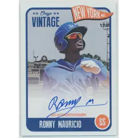 2020 Onyx Vintage - Ronny Mauricio #VARM Autograph Blue Ink