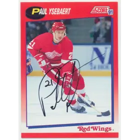 1991-92 SCORE - PAUL YSEBAERT #166 AUTOGRAPH