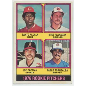 1976 O-Pee-Chee - Santo Alcala/Mike Flanagan/Joe Pactwa/Pablo Torrealba #589 Rookie Pitchers⚠️