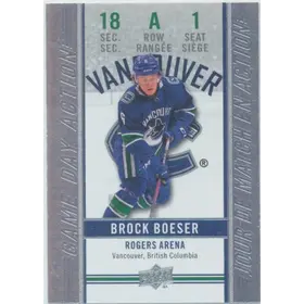 2018-19 TIM HORTONS - BROCK BOESER #GDA-1 GAME DAY ACTION