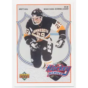 1991-92 UPPER DECK - BRETT HULL #3 HOCKEY HEROES