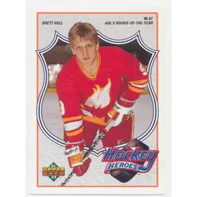 1991-92 UPPER DECK - BRETT HULL #4 HOCKEY HEROES