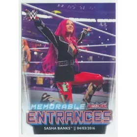 2021 Topps WWE - Sasha Banks #ME-8 Memorable Entrances