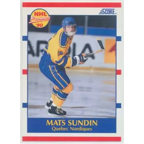 1990-91 SCORE (USA) - MATS SUNDIN #398 RC