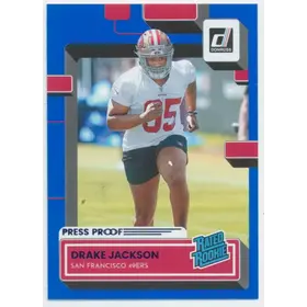 2022 Donruss - Drake Jackson #379 Press Proof Blue Parallel