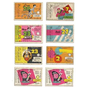 1957 Greater Winnipeg Transit Commission Weekly Permits (Lot of 8) *