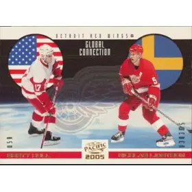2004-05 PACIFIC - BRETT HULL/NICKLAS LIDSTROM #6 GLOBAL CONNECTION