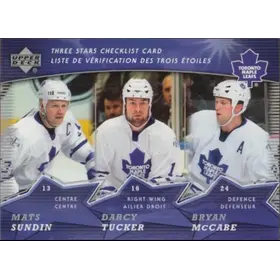 2006-07 McDONALD'S - MATS SUNDIN/DARCY TUCKER/BRYAN McCABE #CL2 THREE STARS CL