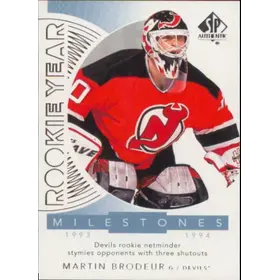 2017-18 SP AUTHENTIC - MARTIN BRODEUR #RYM-BR ROOKIE YEAR MILESTONES