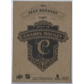 2015-16 Champ's Gold Front & Back #194 Sean Monahan