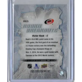 2014-15 Rookie Breakout Victor Rask #026/100