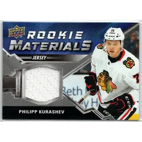 2020-21 UD Philipp Kurashev EV Used Jersey Chicago Blackhawks