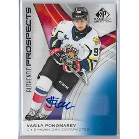 2019-20 SP Game Used CHL (Authentic Prospects) Blue Autographs #68 Vasily Ponomarev *