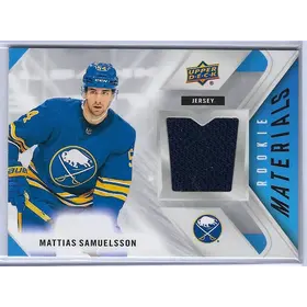 2021-22 Upper Deck Rookie Materials #RM-MS Mattias Samuelsson