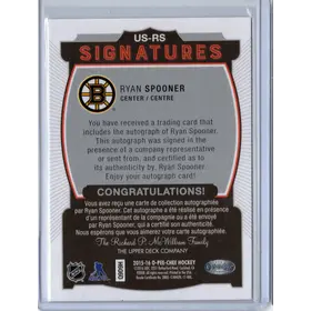 2015-16 OPC Signatures Ryan Spooner Boston Bruins