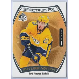 2021-22 SP Authentic Spectrum FX Gold (Future Watch Tier 1) #S-57 David Farrance (36/50)