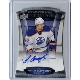 2015-16 UD Contours Rookies Auto Anton Slepyshev 172/499 Edmonton Oilers